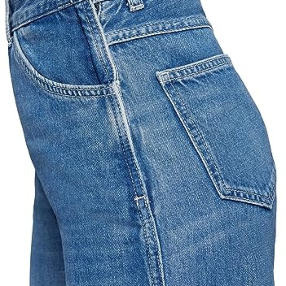 NWT Current/Elliot-THE CALIPER CRO High Waist Straight Jeans Size 29,100% Cotton